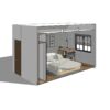 Small Modern SketchUp Bedroom Model, Scene