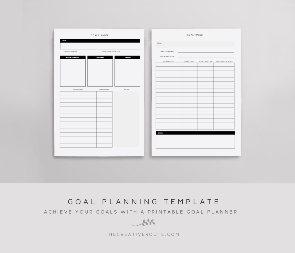 A5 Printable Goal Planning Template 2.0