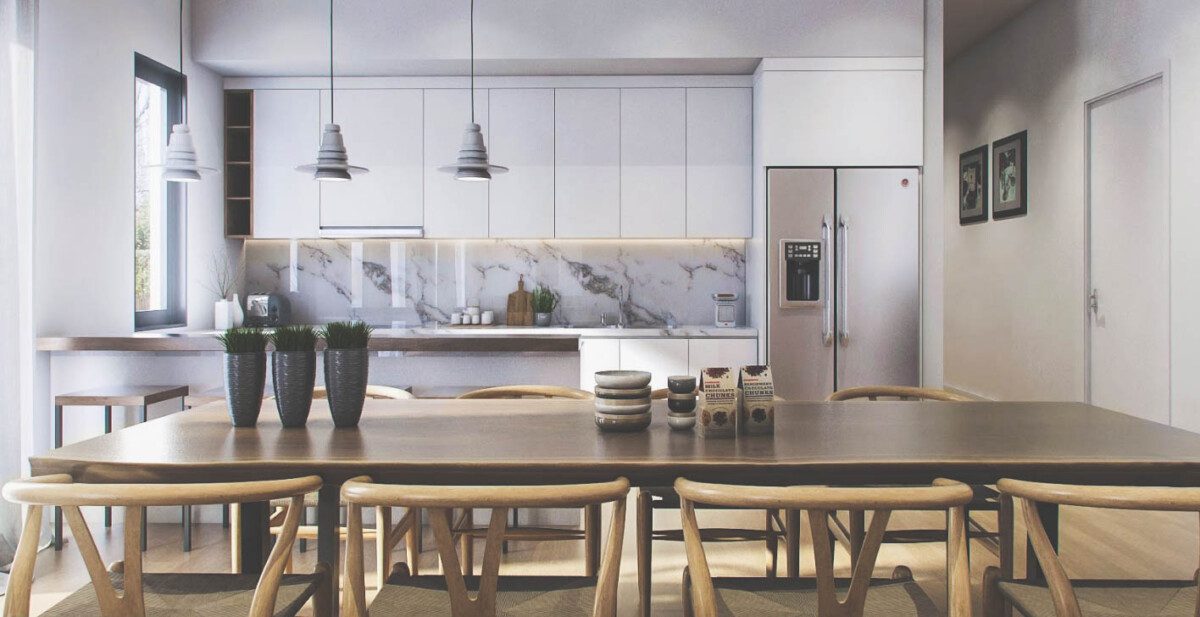 Contemporary Living and Kitchen Living SketchUp Model Scene - Image 3